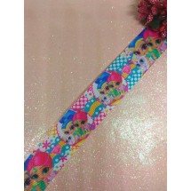 Репсовая лента с рисунком 2,5 см, цена за 1 м